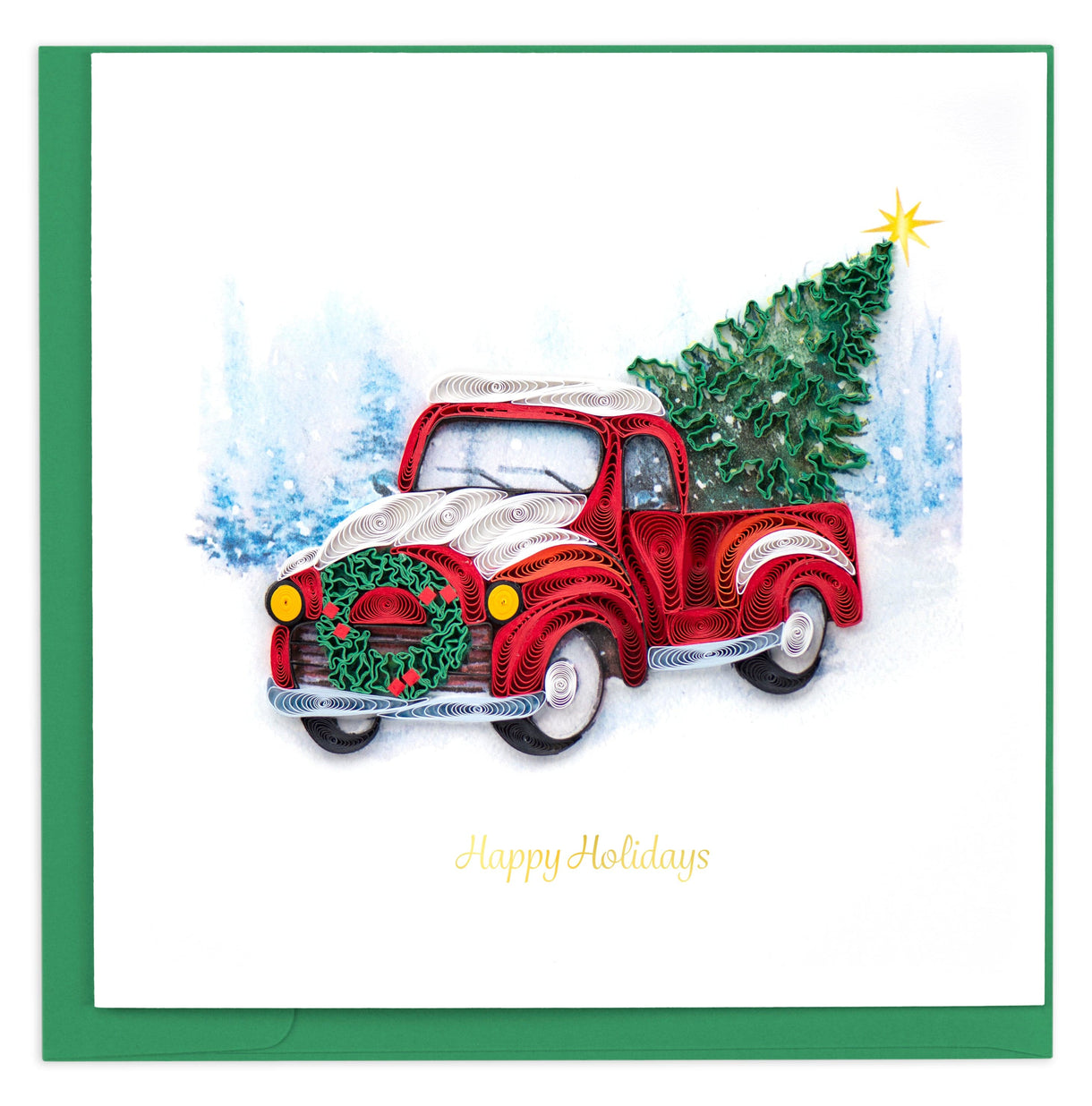 Quilling Card Christmas Truck