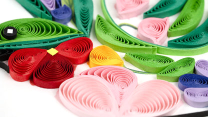 Decorative Floral Bird Quilling Card