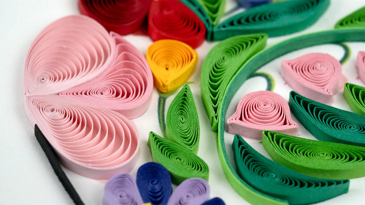 Quilling Card Decorative Floral Bird