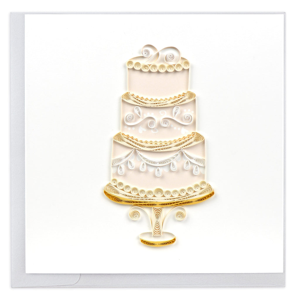 Quilling Card Elegant Wedding Cake