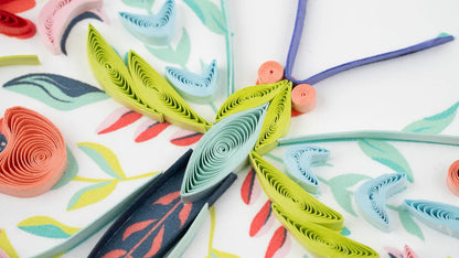 Floral Butterfly Quilling Card