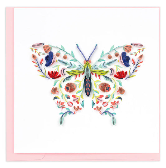 Quilling Card Floral Butterfly