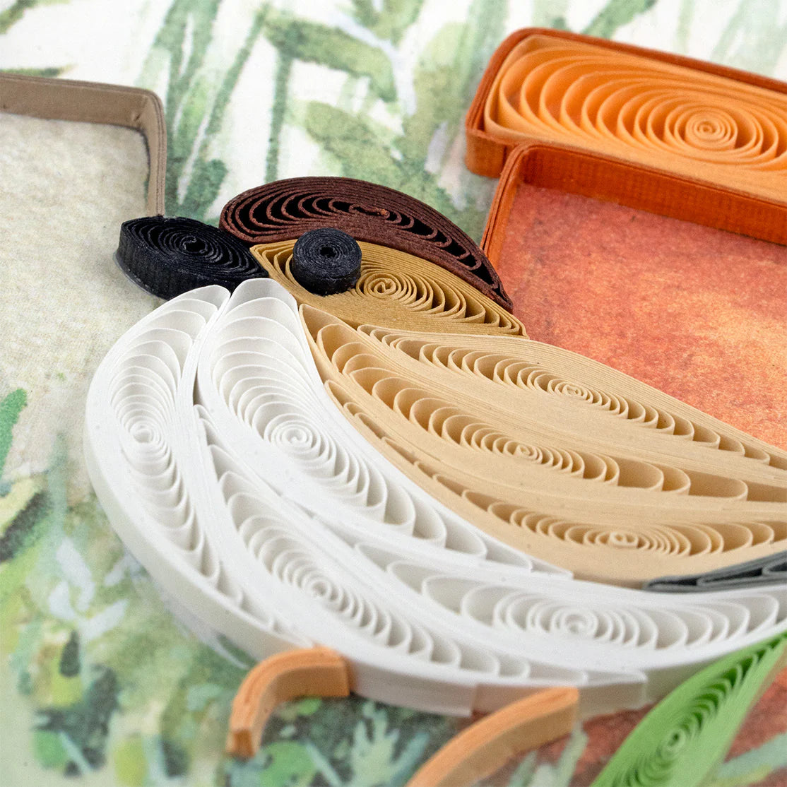 Quilling Card Garden Sparrow