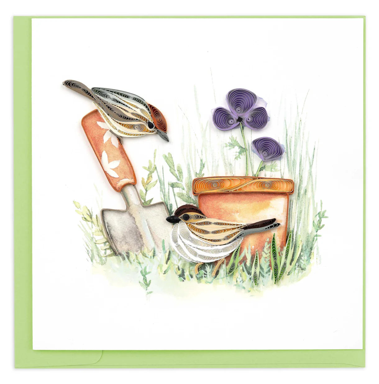 Quilling Card Garden Sparrow