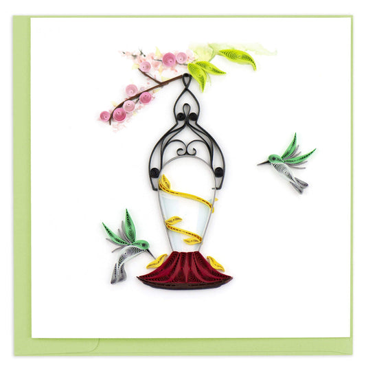 Quilling Card Hummingbird feeder