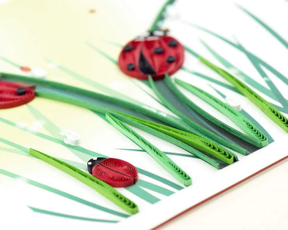 Ladybugs Quilling Card