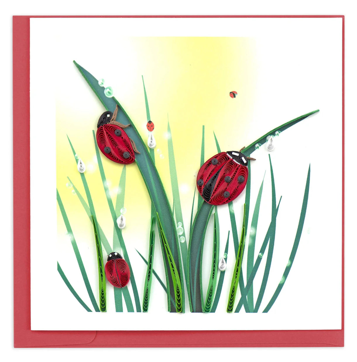 Quilling Card Ladybugs