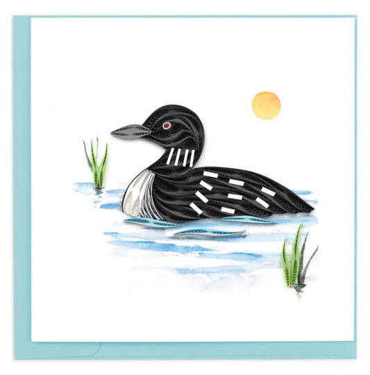 Quilling Card Loon