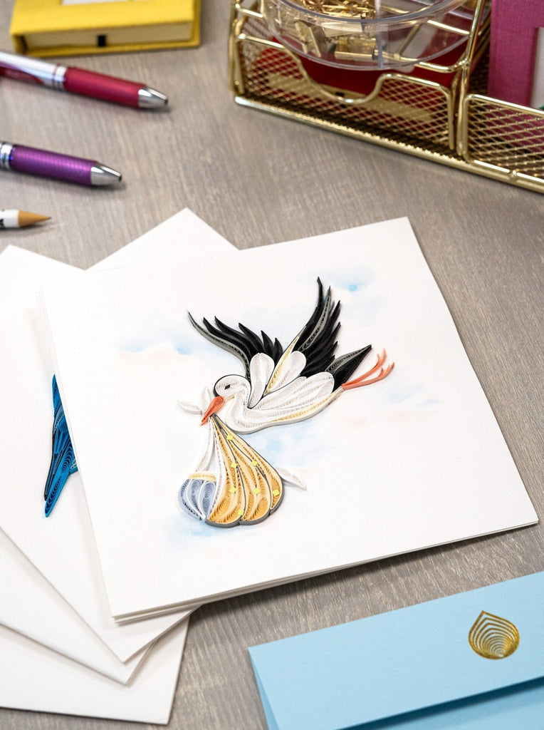 Quilling Card Special Delivery Stork