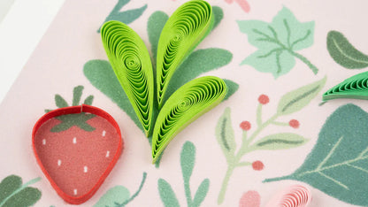 Mother's Day Strawberry Quilling Card