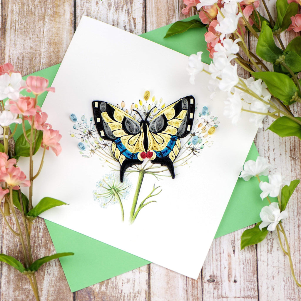 Quilling Card Swallowtail Butterfly