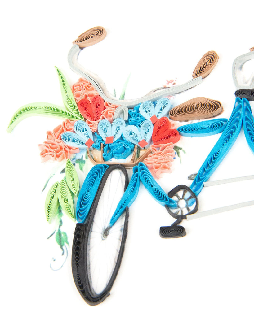 Quilling Card Happy Anniversary Tandem Bike
