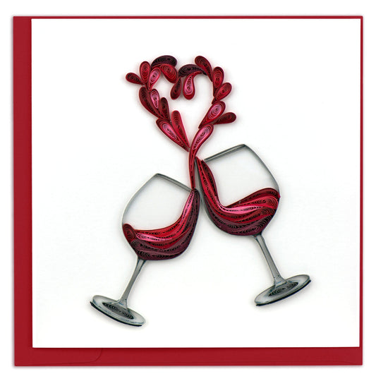 Quilling Card A Toast to Love