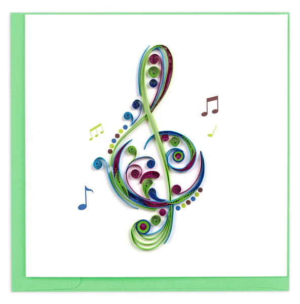 Quilling Card Treble Clef