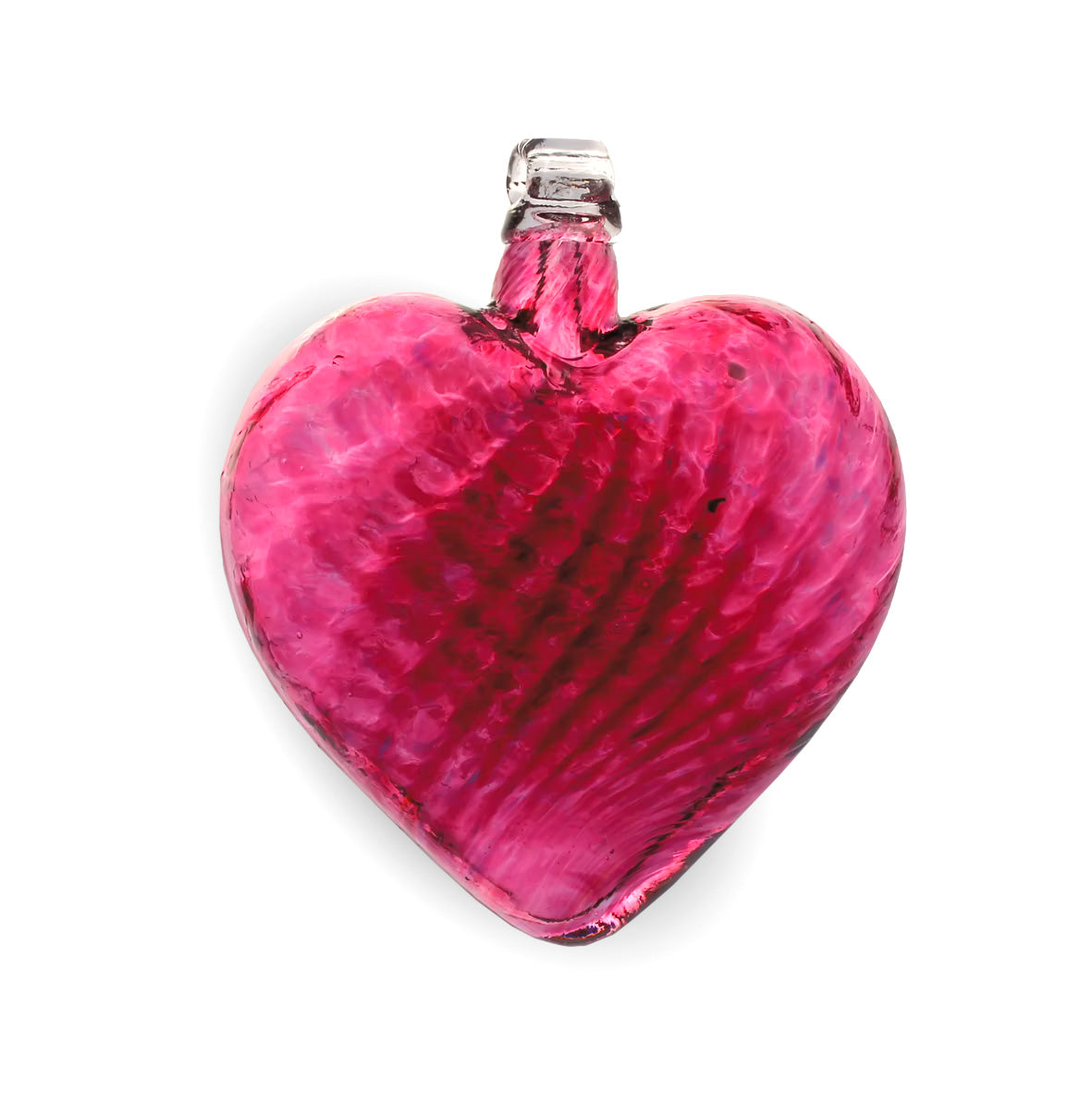 Blown Glass Heart - Pink