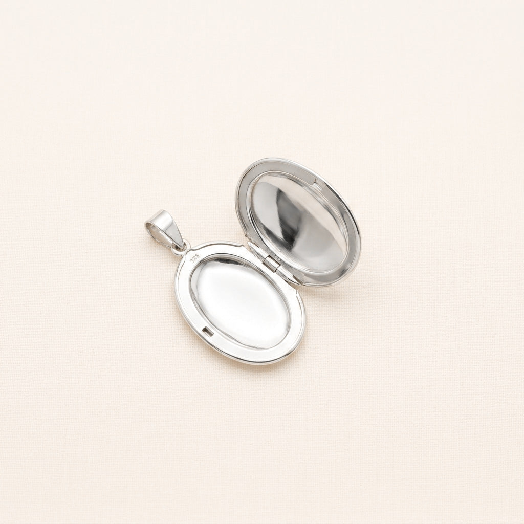 Silver Oval Locket
