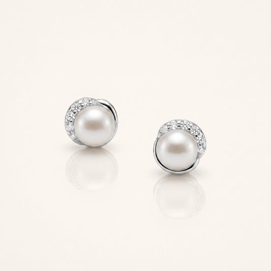 Silver Pearl Studs