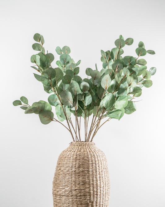 34" Glittered Eucalyptus Spray