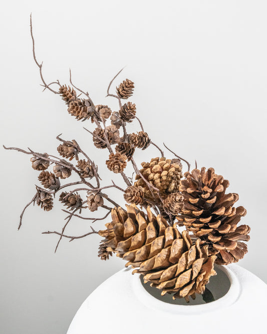 26” Multi Size Pinecone & Twig Stem