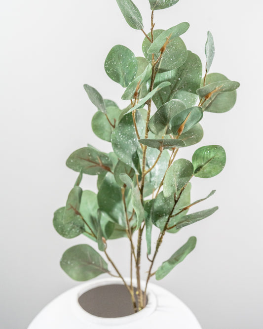 34" Glittered Eucalyptus Spray