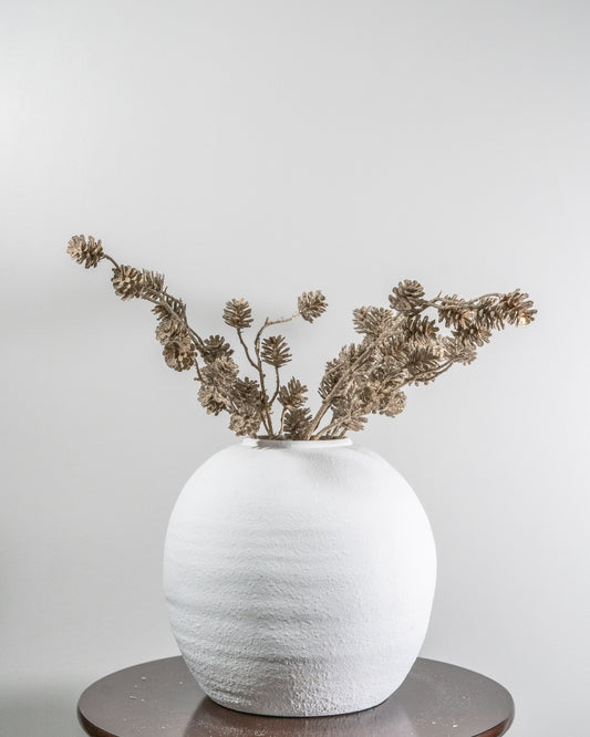 30.5" Gold Glittered Pinecone Spray