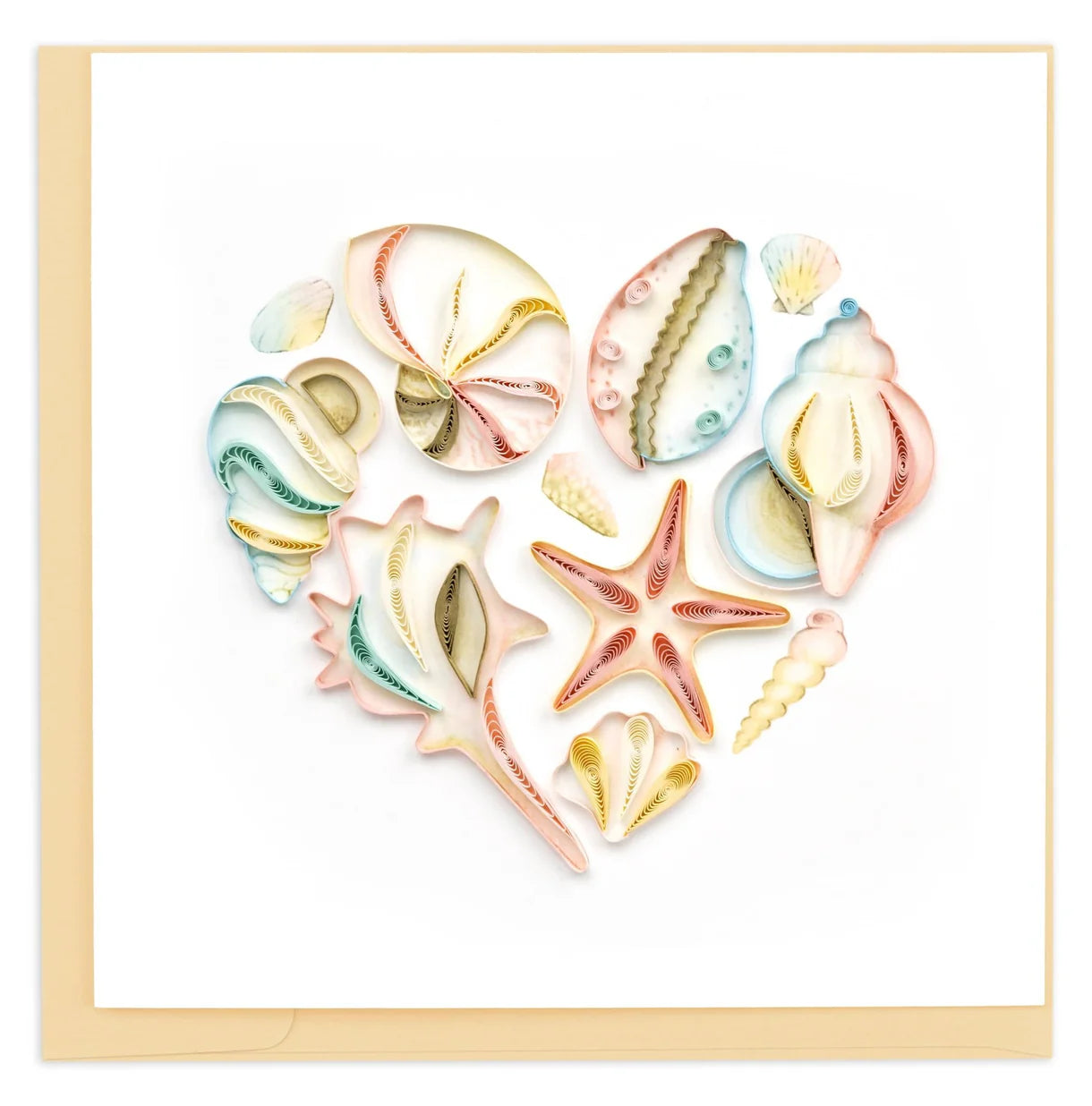 Quilling Seashell Heart Greeting Card