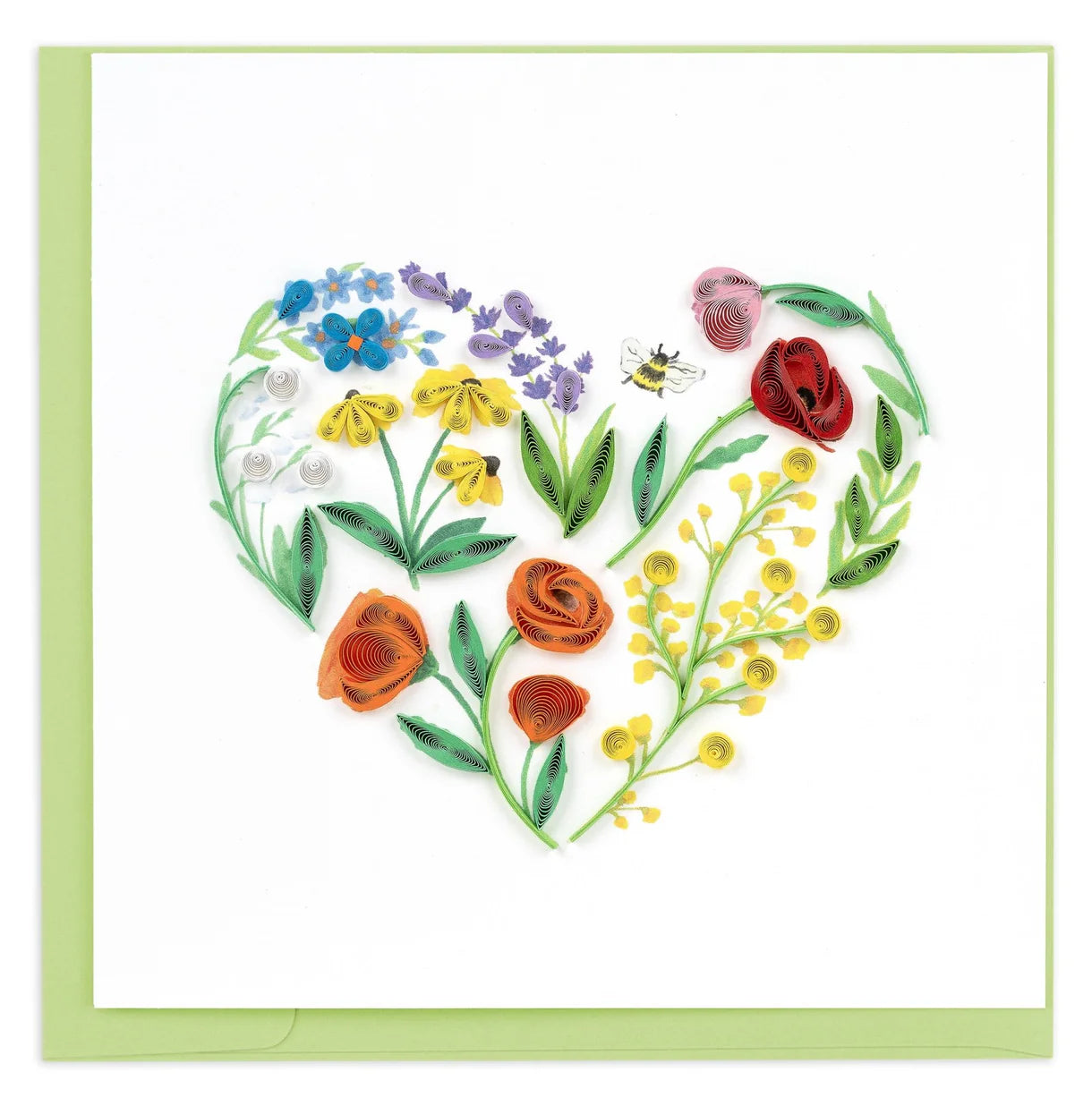 Quilling Garden Heart Greeting Card
