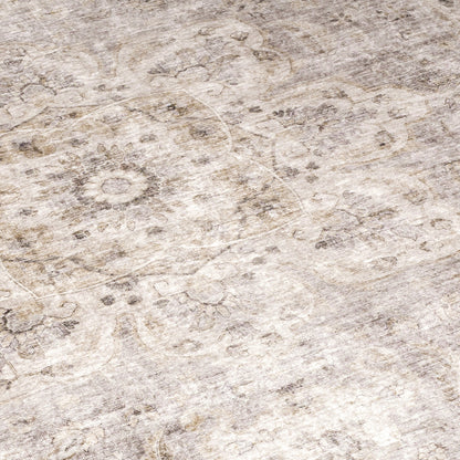 Beige Ivory Joy Vintage ReaLife Machine Washable Rug