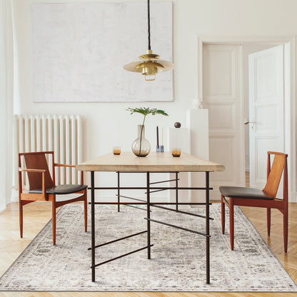 Beige Ivory Joy Vintage ReaLife Machine Washable Rug
