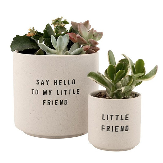 'Little Friend' Cermc Planting Pots Set of 2