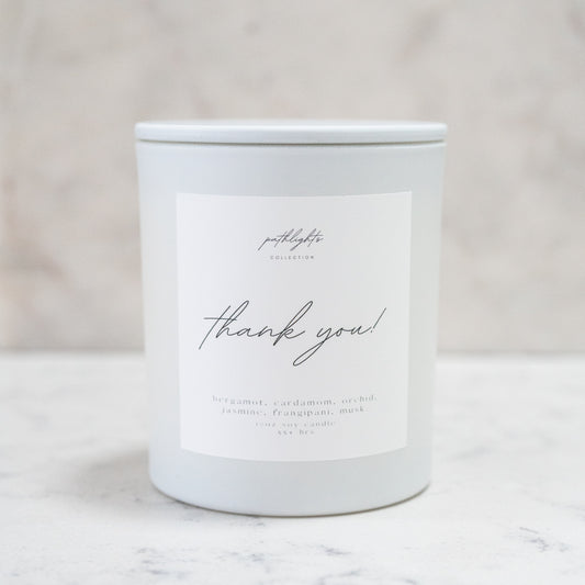 Thank You Candle 10oz (Bergamot/Jasmine)