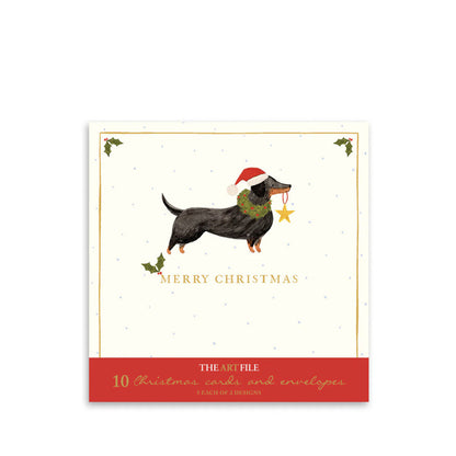 Christmas Dogs - Set of 10 Cards