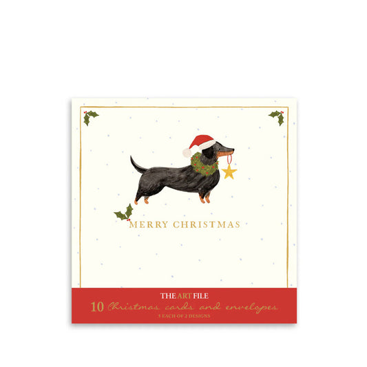 Christmas Dogs - Set of 10 Cards