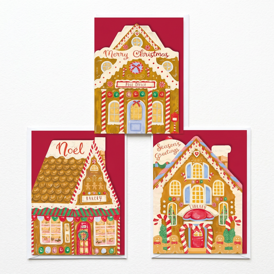 Gingerbread House Pack - Set of 12 Mini Cards